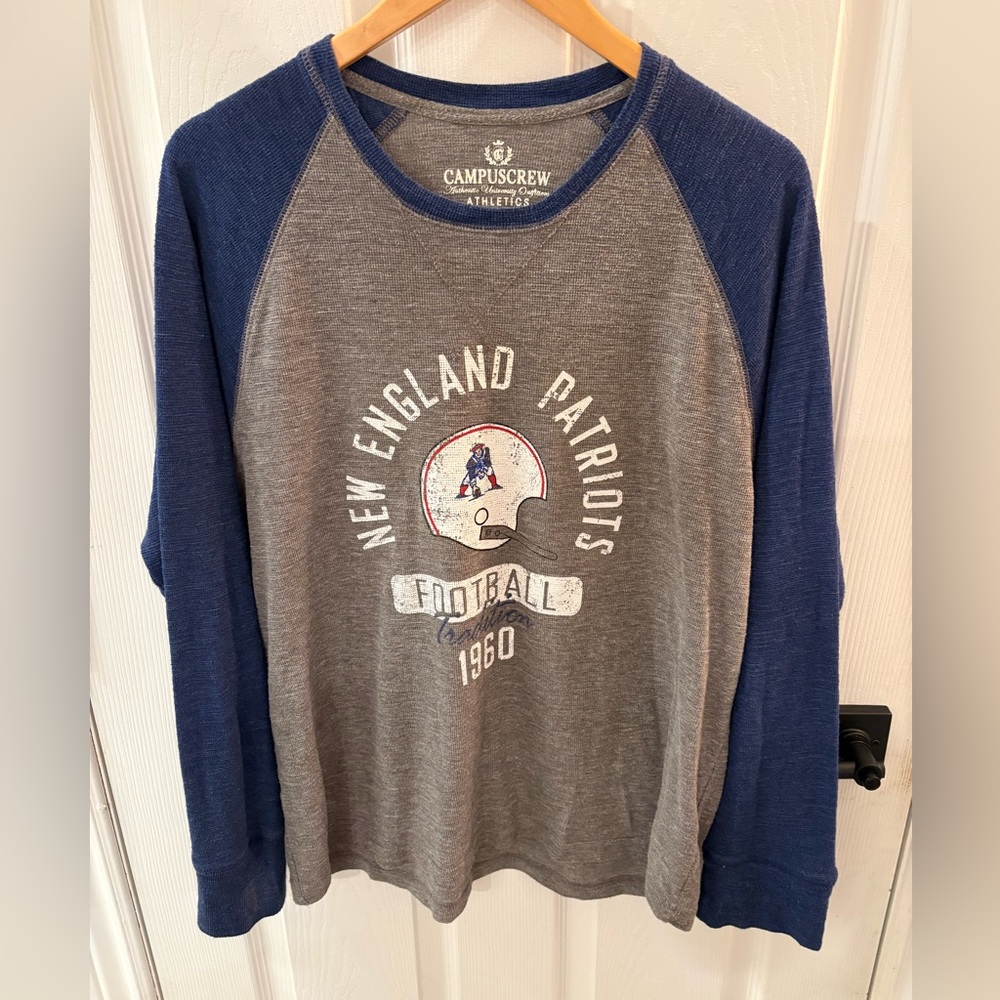 Campus Crew Gray and Blue Sweatshirt